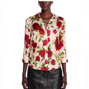 L'AGENCE Dani Printed Silk Top
